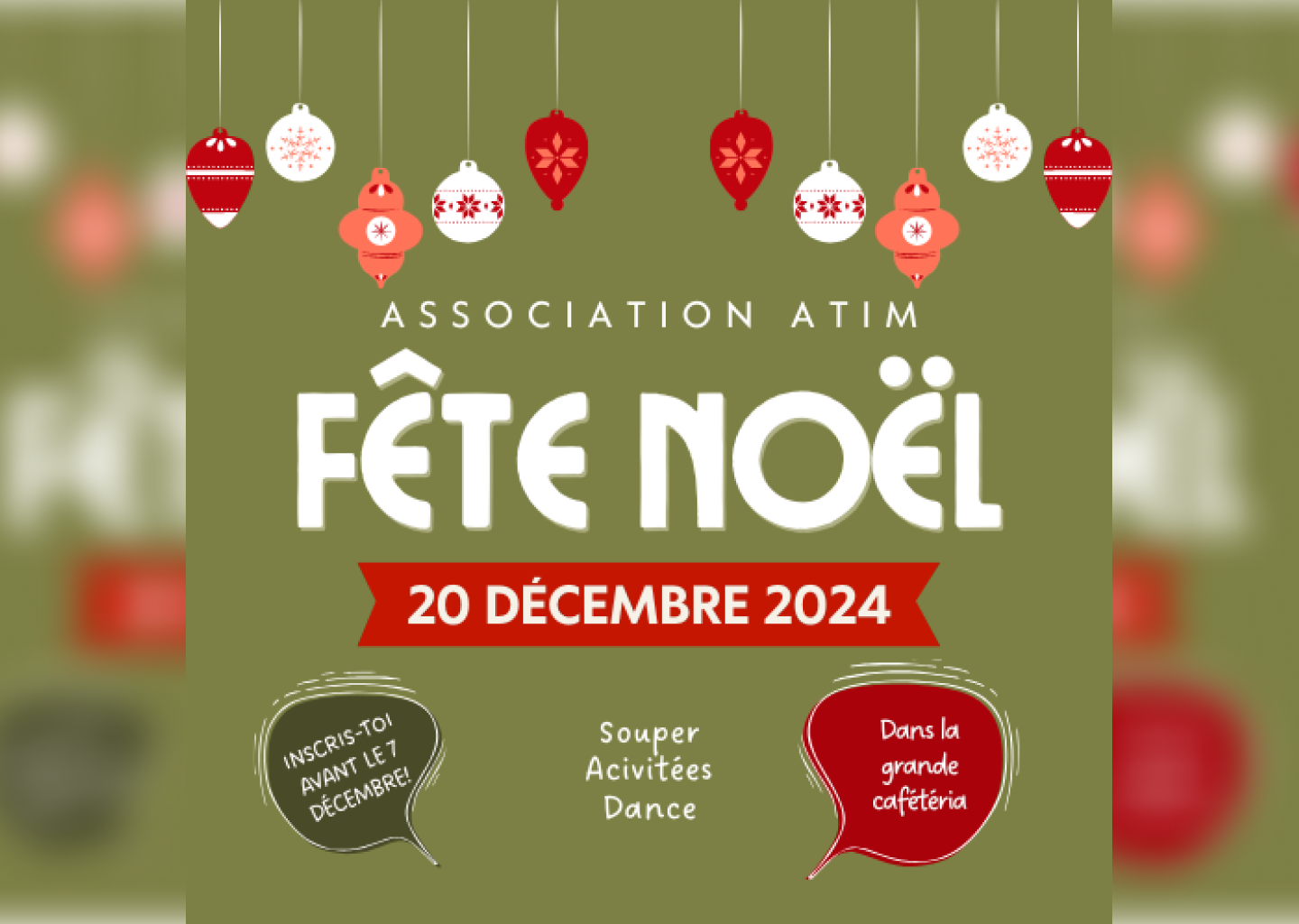 Fête de Noël de l’ATIM – Inscris-toi dès maintenant!